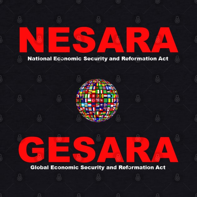 NESARA GESARA, in red lettering. by DeniseMorgan